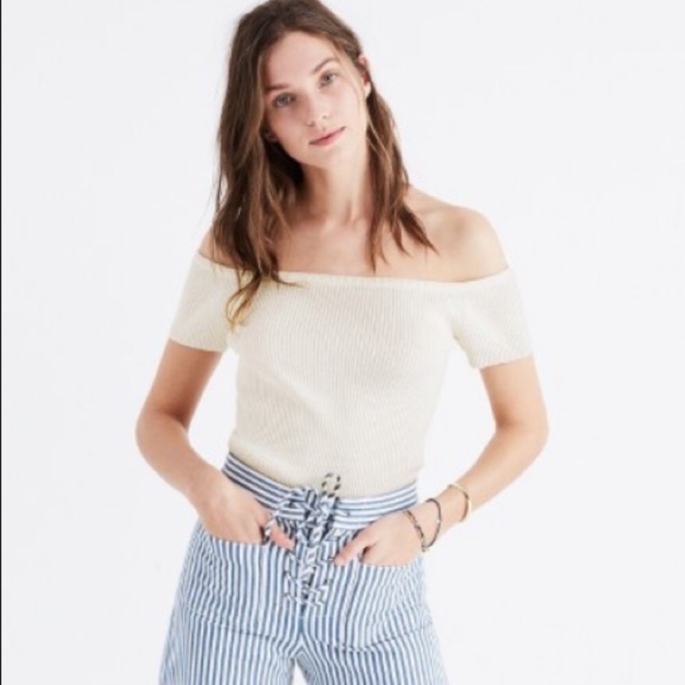 Madewell Ribbed Off Shoulder Top